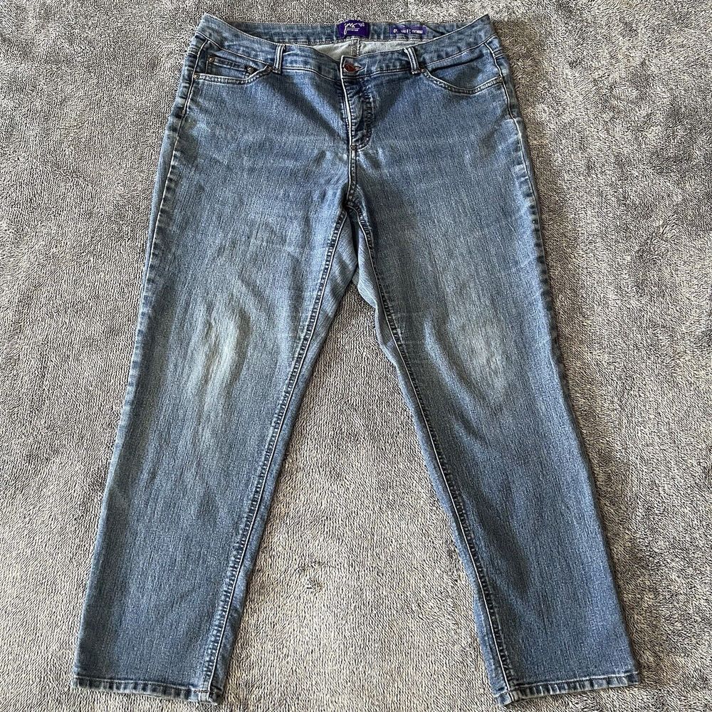 Just My Size JMS Classic Fit Denim Jeans Womens Size 18W Average Light Wash